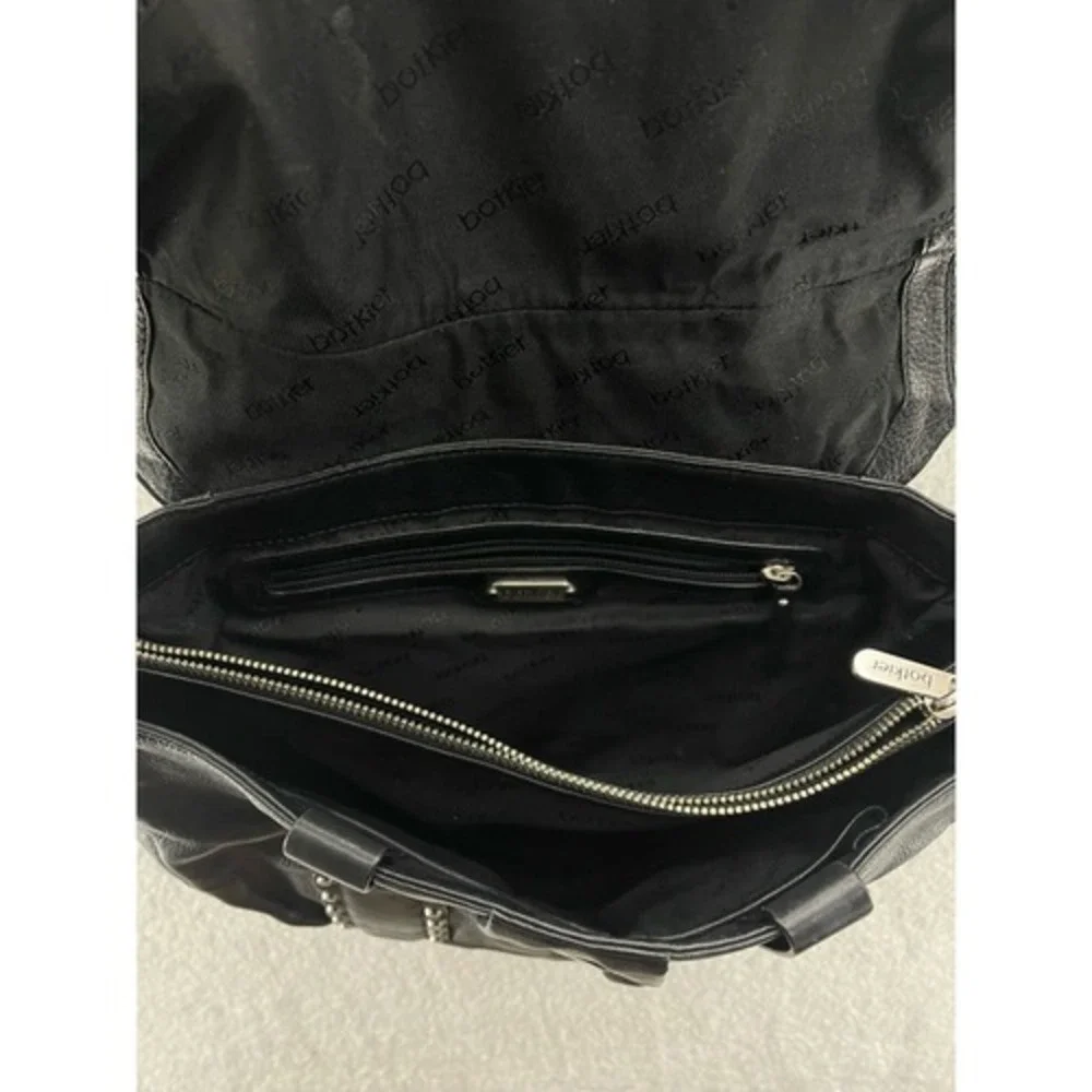 Botkier Leather Crossbody Bag Womens Large Black Studded Excellent Messenger - Picture 3 of 11